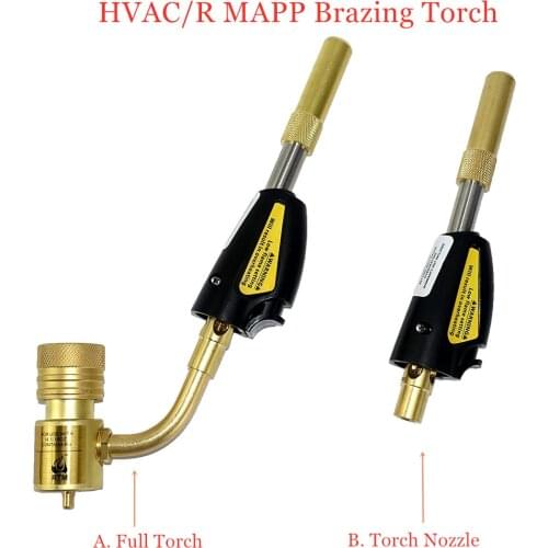 MAPP Torch Gas Welding Torch Self Ignition Gas Brazing Burner Soldering Quenching BBQ Burner CE Approved HVAC/R Hand Torch