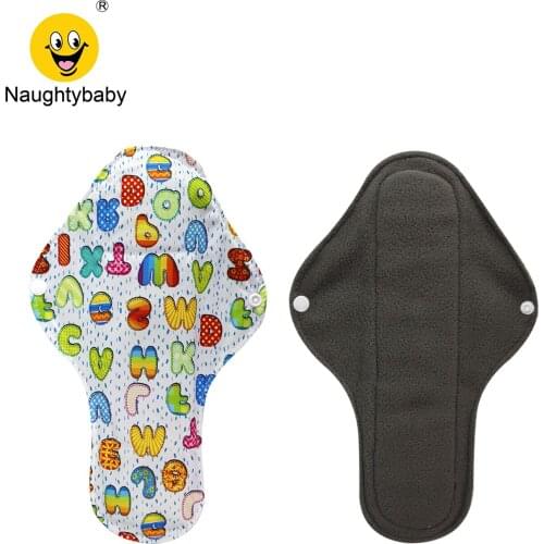 50% discount Bamboo Mamas Cloth Pad Bamboo Sanitary pads For Women Girls Printed Menstrual Pads Liners Washable 100pcs