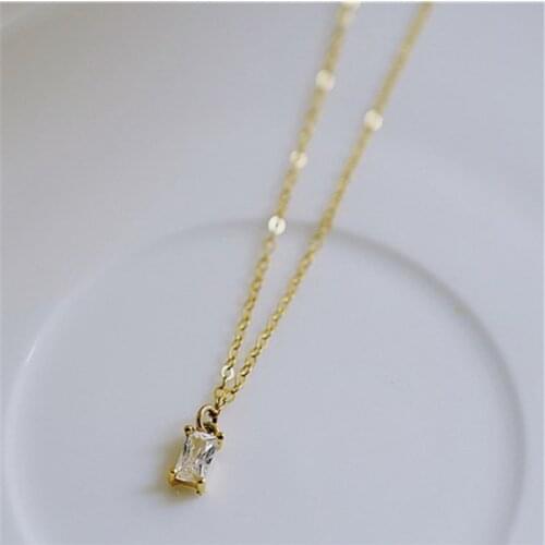 Liemjee Creative Personality Fashion Jewelry Exquisite Simple Zircon Necklace For Women Feature Namour Charm Gift All Seasons