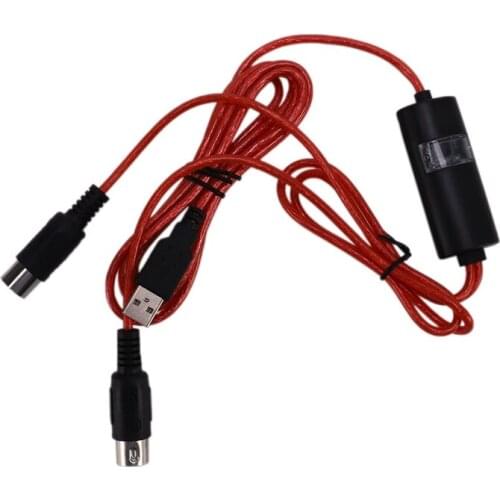 Top Deals 5-Pin Midi To USB In-Out Cable Adapter Converter For Windows Mac Ios Laptop To Music Piano Keyboard