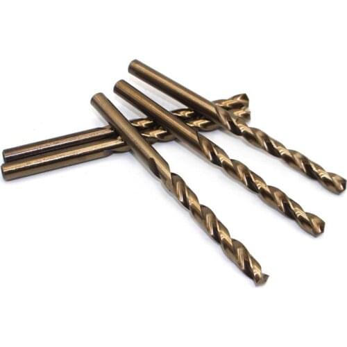 M35 6.6 10PCS Twist drills M35 high speed steel containing cobalt full grinding stainless steel metal reamer bit straight shank
