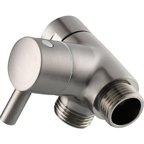 Copper shower arm diverter, one inlet and two outlet nozzles, diverter valve, bathroom shower pipe switching valve, tee