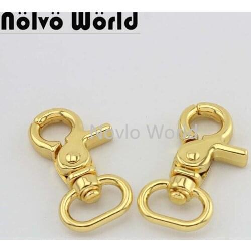 Nolvo World 5-20-100pcs 4 colors 44.8*16mm 5/8" Heavy swivel clasp for bag,1.6cm Trigger snaps swivel clips