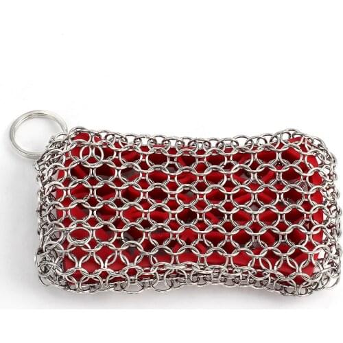 Reusable Net Ring Metal Cleaning Tools Brush Cast Iron Cleaner Kitchen Pot Pans Cleaning Scrubber Steel Rust Remover Scraper Kit