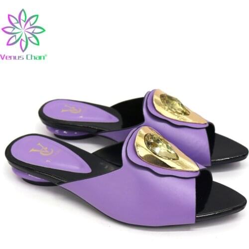 New arrivals ladies Italian African party flat shoes decorated with rhinestones The latest wedding shoes bridal crystals