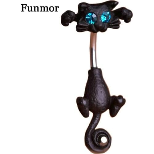 New Style Navel Ring High Quality 316L Surgical Steel Piercing Belly Button Rings Beautiful Cat Navel Piercing Sex Body Jewelry