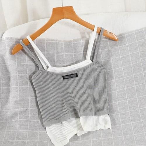 Cheap wholesale 2021 spring summer new fashion casual lady beautiful nice women Tops woman female OL tank tops halter top BVy543