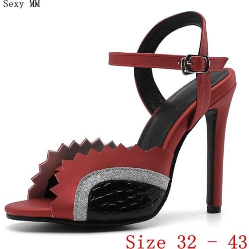 Peep Toe Women High Heel Sandals Shoes Woman High Heels Ladies Gladiator Sandals Pumps Small Plus Size 32 33 - 40 41 42 43