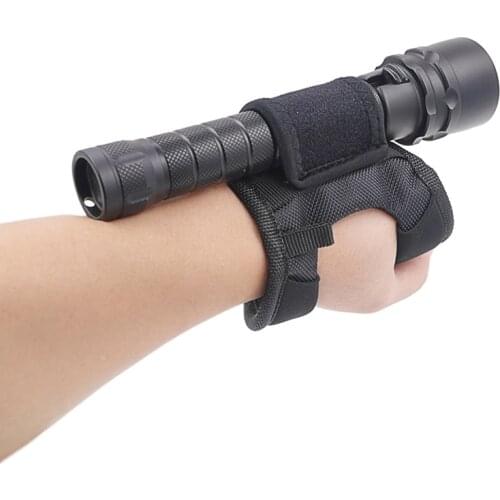 Underwater Scuba Diving Dive LED Torch Flashlight Holder Soft Black Neoprene Hand Arm Mount Wrist Strap Glove Holster
