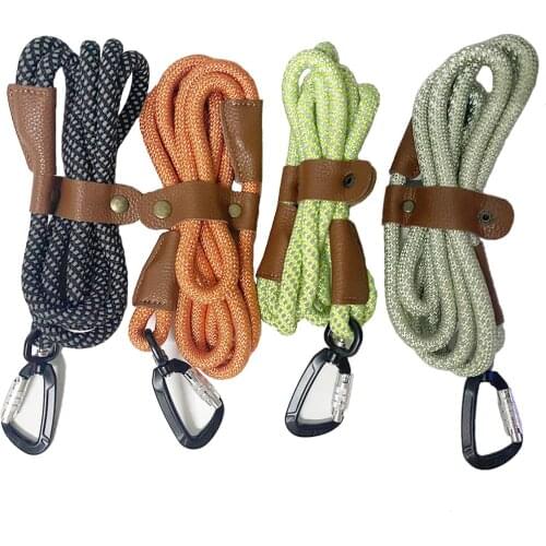 2021 Dog Leash Reflective Heavy Duty Climbing Rope Leash for Medium Large Dog Auto Lock Nylon Training Leash Slip Lead Strap