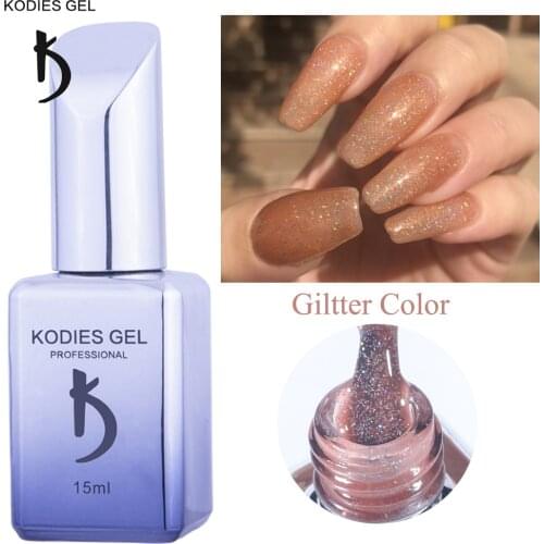 KODIES GEL 15ML Professional Gel Nail Polish Mermaid Glitter Color UV/LED Gellac Paint Varnish All for Nails Art Decorations