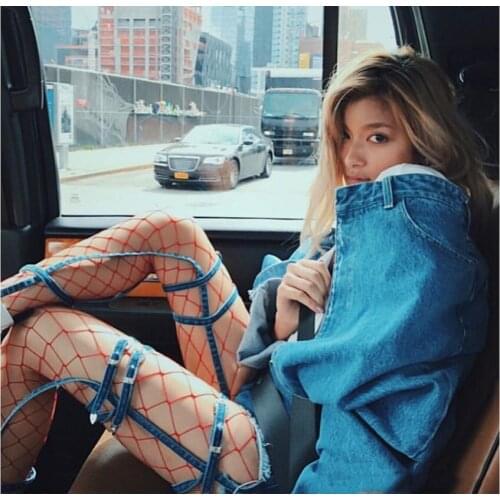 Kpop Seo Yea Ji same streetwear sexy high waist shorts women korean summer Harajuku personal design hollow denim shorts