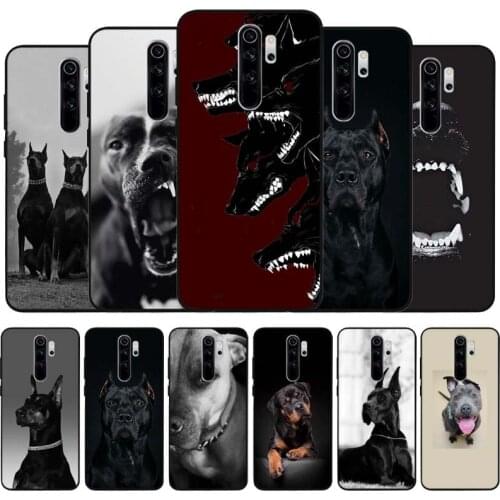 Dog Pitbull black Silicone Phone Case For Redmi note 9 8 7 Pro S 8T 7A Cover