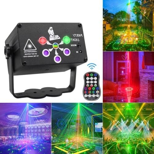 Led DJ Disco Light Voice Control led Laser Projector Light , USB Rechargeable Light Effect Party Show with Controller For home