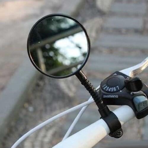 Adjustable Bicycle Rearview Mirror with Red Reflector Safety Handlebar Mirror For MTB Road Bike Cycling Accessories