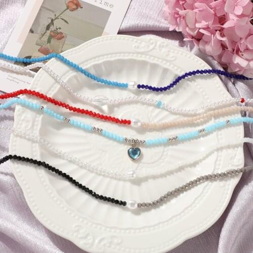 2021 New Spring Colorful Seed Bead Necklace For Women Fashion Handmade Daisy Flower Beaded Chokers Necklaces Boho Jewelry