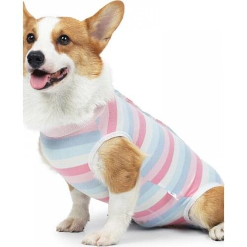 Dogs Vests Surgery Maintain Pet Clothes Operation Recovery Surgery Anti Licking Wounds Four-legged Polyester Jumpsuit