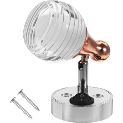 1PC LED Wall White Spot Light Caravan Remote Reading Lamp Dimmable Spotlights Movable 12V Camper RV Lamp