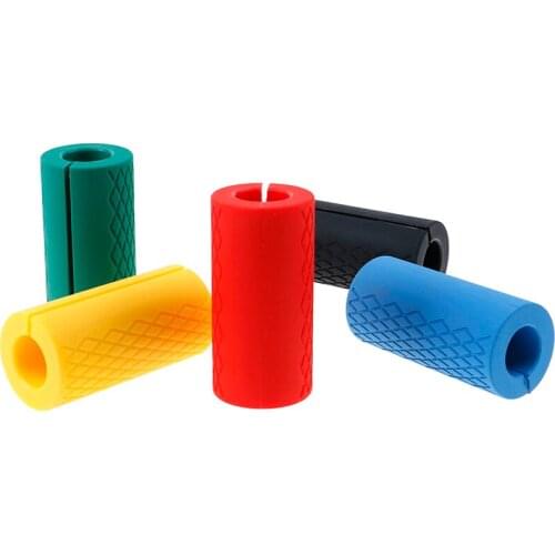 1 PC Thick Dumbbell Fat Barbell Grips Bar Handle Pull Up Weightlifting Support Silicon Anti-Slip Protect Pad For Body Building