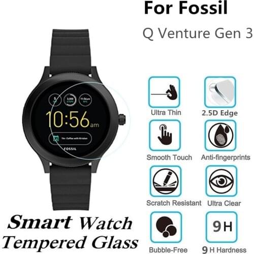 10PCS Tempered Glass for Fossil Q Venture Gen 3 Smart Watch Screen Protector D33.5mm Round Protective Film