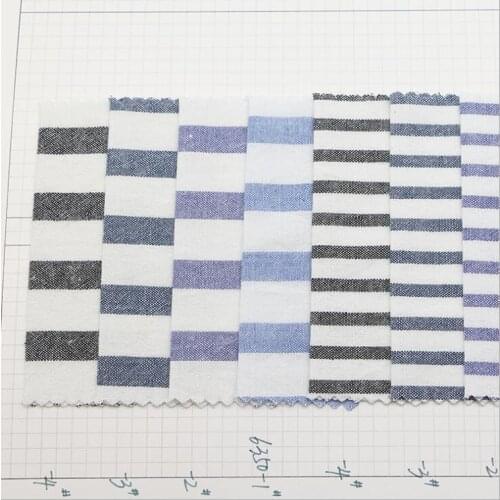 100 meters 100% cotton yarn-dyed washed striped fabric