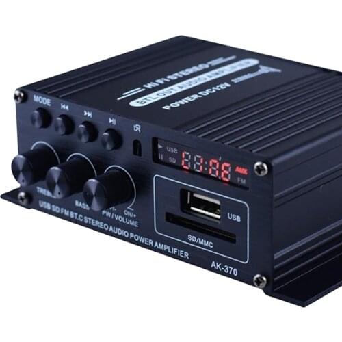 2 Channel Mini Audio Sound Power Amplifier Amp Bluetooth 12V Low