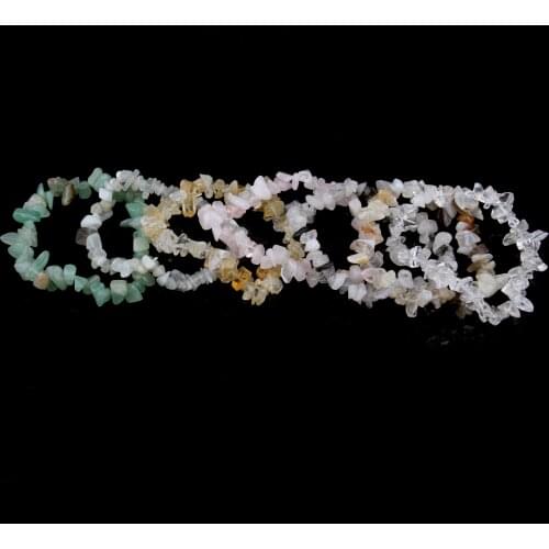 2Pcs Natural Stone Bracelet Irregular Exquisite Gravel Semi-Precious For Elegant Women Love Romantic Gift