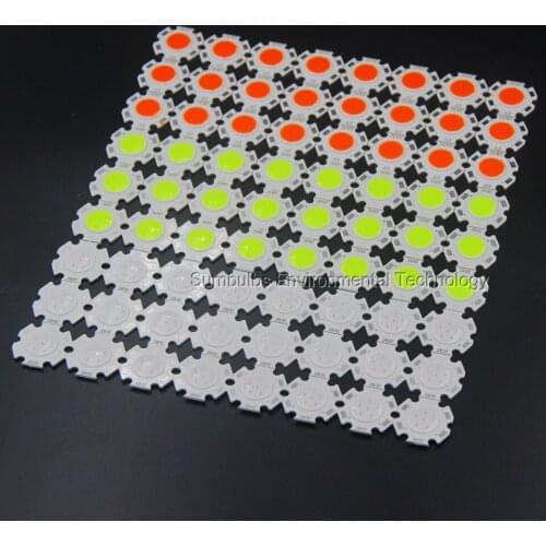 20pcs/lot Red Blue Green White 3W 5W 7W 20mm Diameter Round LED COB Chip On Board Emiter Lighting Source For Spotlight Downlight