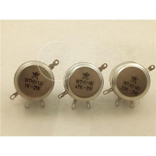 20pcs WTH118-1A WH118 2W carbon potentiometer 470 ohm 1K 2.2K 4.7K 10K 22K 47K 100K 220K 470K 1M