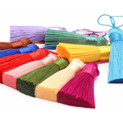 3Pcs Tassel Chinese knot vertical ice silk tassel pendant for Earrings clothing accessories decoration DIY gift handmade crafts