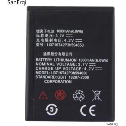 Li3716T42P3h594650 1600mAh Battery For ZTE U970 U807 v807 N807 V930 U930 N970 V970 V889S V889M U795 cell phone Li-Ion battery