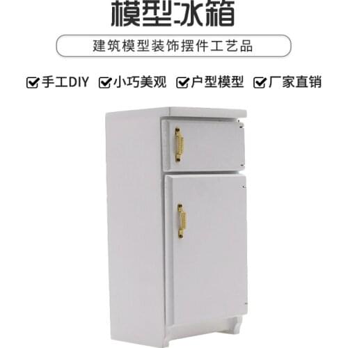1/12 Doll House Accessories Mini Furniture Miniature Model Kitchen Scene Play House Childrens Toy Wooden Refrigerator
