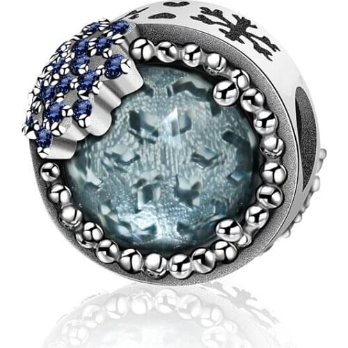 New Arrived 100% 925 Sterling Silver Snowflake European Beads Tree Leaves Star Flower Glass Beads Charm Fit Bracelet 2401-2420