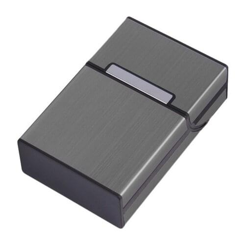 Aluminum alloy cigarette case brushed cigarette case, magnetic buckle cigarette case Mens metal cigarette case