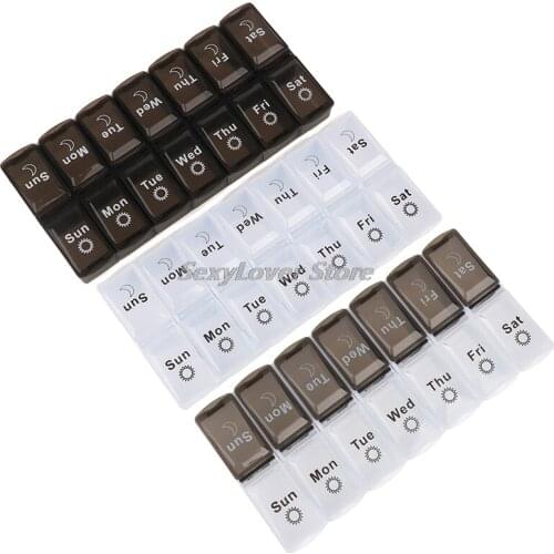 7 Day Weekly Pill Case 14 Grids Tablet Organizer Pill Box Pill Storage organizer Medicine Storage Medicine Case
