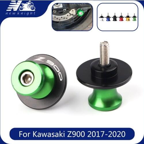 For Kawasaki Z900 Z 900 2017 2018 2019 2020 8MM With Logo Motorcycle Accessorie CNC Aluminum Swingarm Spools Slider Stand Screws