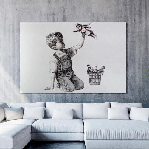 Home Decor Canves Painting Print Modern style Banksy Game Changer Nurse Graduation Gift Large Black and White Nurse Appreciation