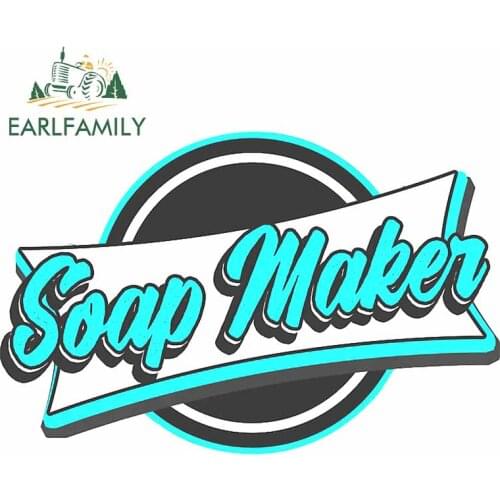 EARLFAMILY 13cm x 8.7cm For Soap Maker Car Bumper Window Stickers Cartoon Decal Waterproof Car Accessories Scratch-Proof Decor