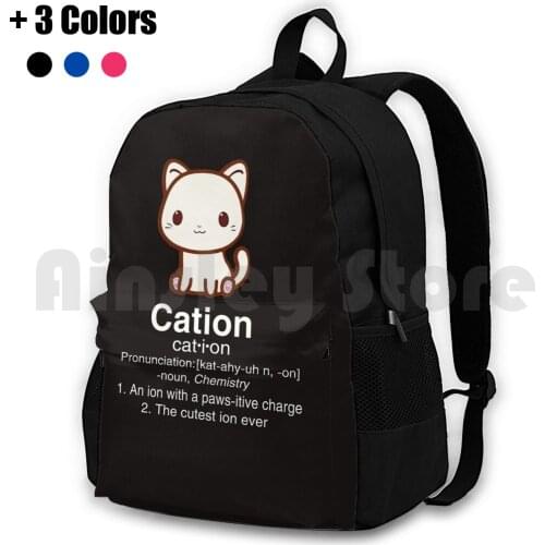 Cute Science Cat T Shirt-Cation Chemistry Desinition For Women Men Outdoor Hiking Backpack Riding Climbing Sports Bag Cat