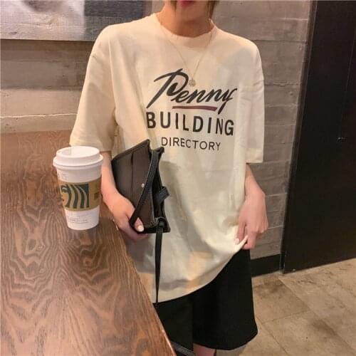 Women T-shirt Harajuku Cool T-shirts Print Short Sleeve T Shirt Streetwear Casual Top Letter Printed T-shirt Women Oversized T