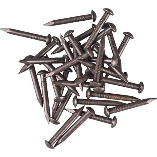 50pcs 26X2.8MM Chinese Archaize Round Head Antique Bronze Wooden Nails for Furniture DIY Decorative Boxes