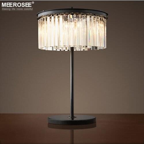 Crystal Table Lamp Vintage Good Quality Desk Light Fixture For Home Decoration Hotel Shopping Mall Bedroom Table Lamp Lamparas