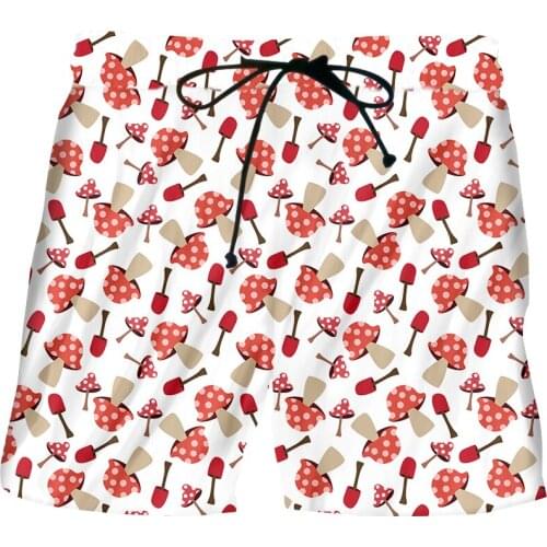 IFPD 3D Shorts Mushroom Printed Men Summer Beach Shorts Casual Fanny Harajuku Plus Size Custom Short Pants Tracksuit Oversized