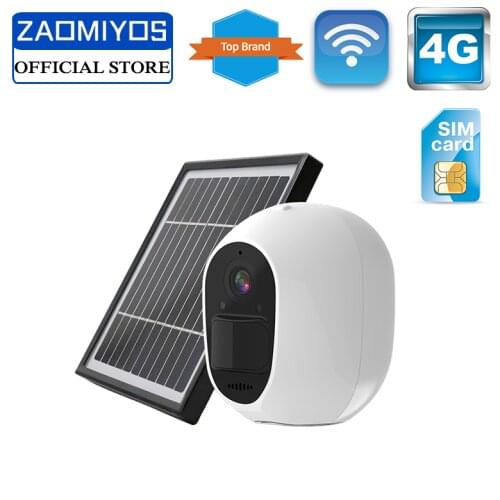GODOOROS 4G LTE FDD GSM 1080P Solar Battery IP Camera Auido Indoor Outdoor Waterproof Wireless Security Surveillance CCTV Camera