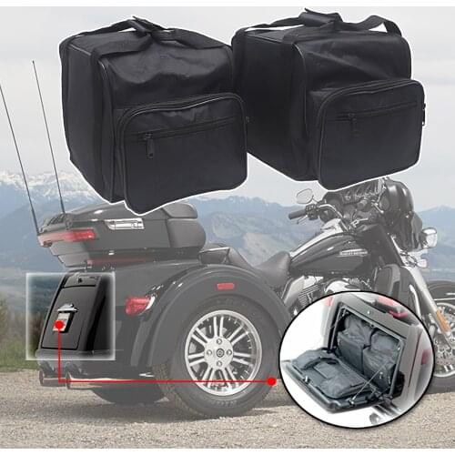 Motorcycle Saddlebags Trunk Liner Bag Luggage Bags For Harley-Davidson Tri Glide Trike 2009-2019 2018 2017 2Pcs FLHTCUTG FLHXXX