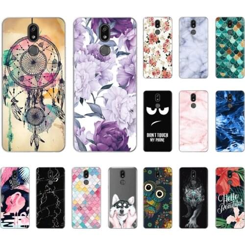 Soft Phone Case For LG K40 / K12 Plus 5.7-inch TPU Fashionable Colorful Painted Silicone Back Phone Cover