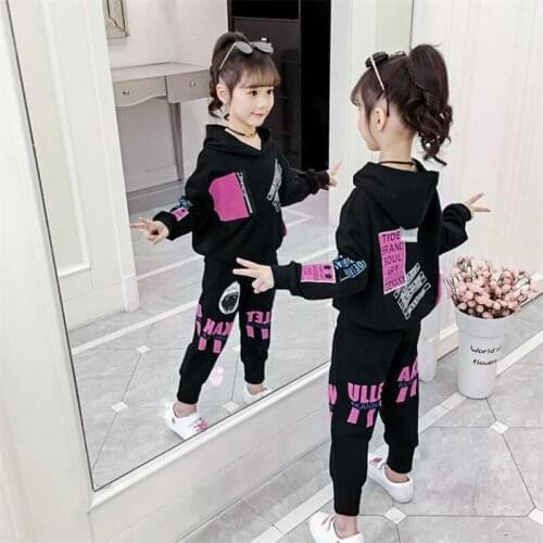 Cheap Spring Autumn Baby Boys Girls Set Kids Sweatshirts +Pants Sport Tracksuit Teenage Children Clothing Suit High Quality