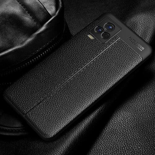 IQOO 7 Luxury Brand Original Shockproof Armor Cover for Vivo iQOO 7 Case Soft Leather Carbon TPU Case for Vivo iQOO7 Case