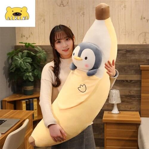 Banana Plush Toy Fruit Plushie Cat Rabbit Shiba Inu Food Kawaii Pillow Cute Cartoon Soft Toys Kids Baby Home Decor Birthday Gift