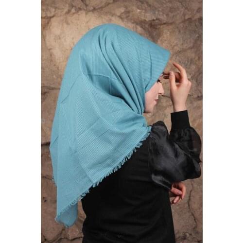 POLOİST SOLID COLOR LAVA SQUARE COTTON SCARF-DESEN-01-RENK-16